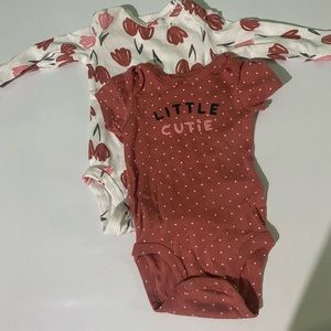 Baby girl rompers - set of 2